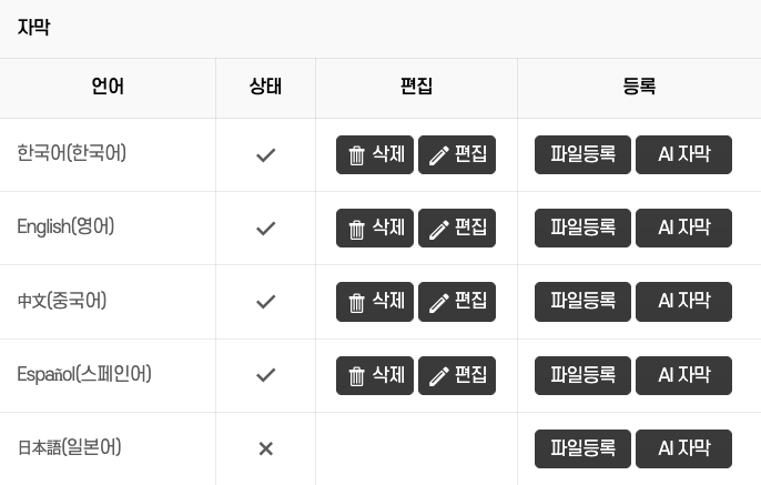 파일 내용 자막 생성