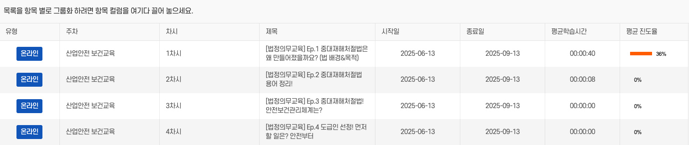 편리한 학습목차 관리